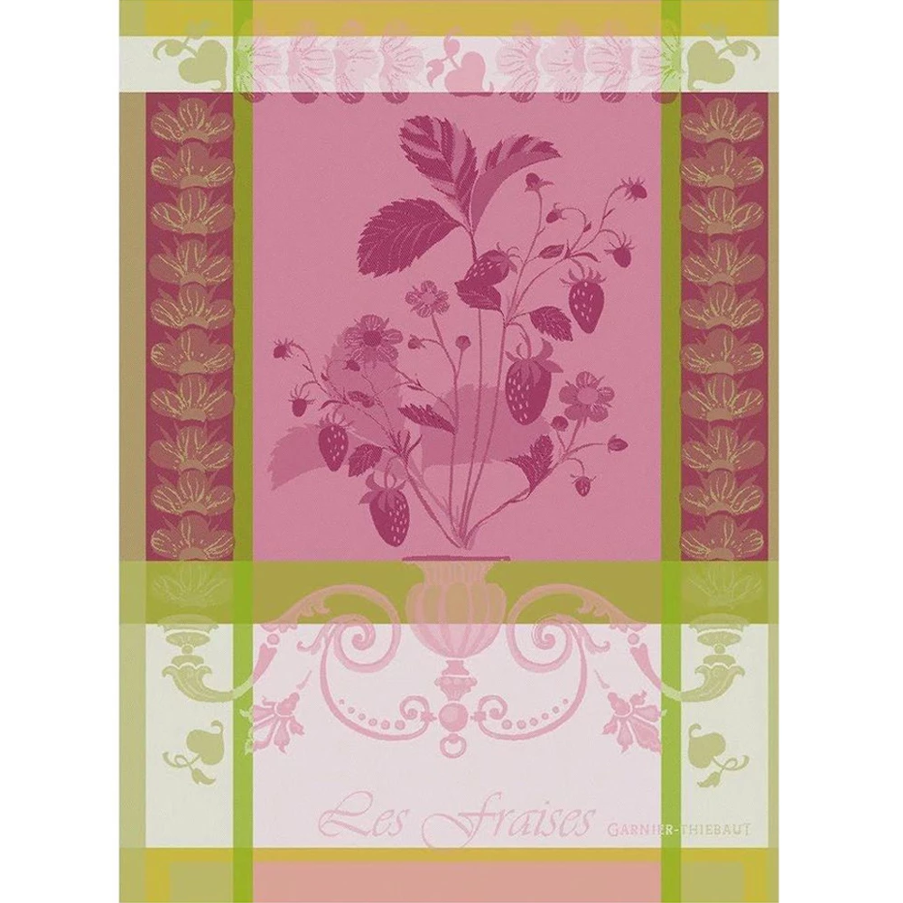 Garnier-Thiebaut Geschirrtuch - Fraisier Rose 3 Garnier-Thiebaut Geschirrtuch - Fraisier Rose