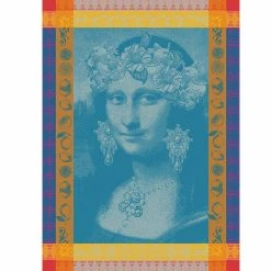 Garnier-Thiebaut Geschirrtuch - Mona Lisa Bleu