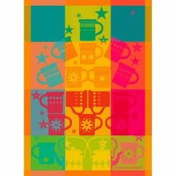 Garnier-Thiebaut Geschirrtuch - Torchon Mugs Celebration