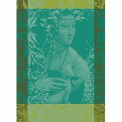 Garnier-Thiebaut Geschirrtuch - La Dame A L Hermine Canard